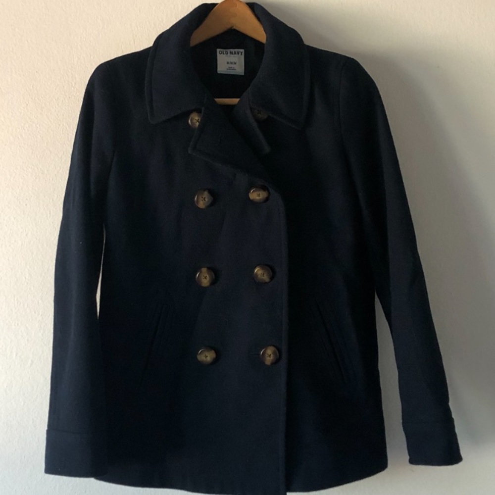 Old Navy’s woman’s soft-brushed peacoat